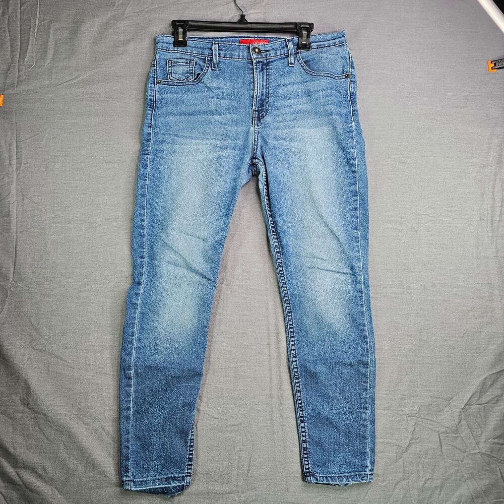 Guess Denim Women's Mid Rise Blue Jeans 32W x 25 1/2L